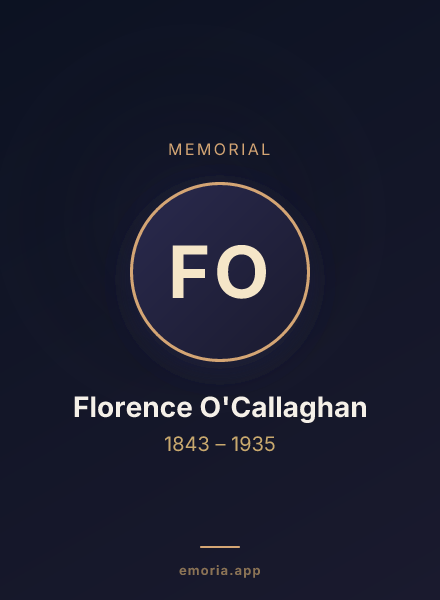 Memorial portrait of Florence O'Callaghan