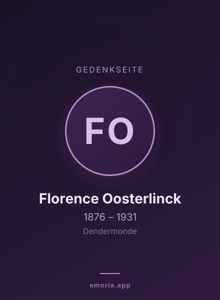 Gedenkportrait von Florence Oosterlinck