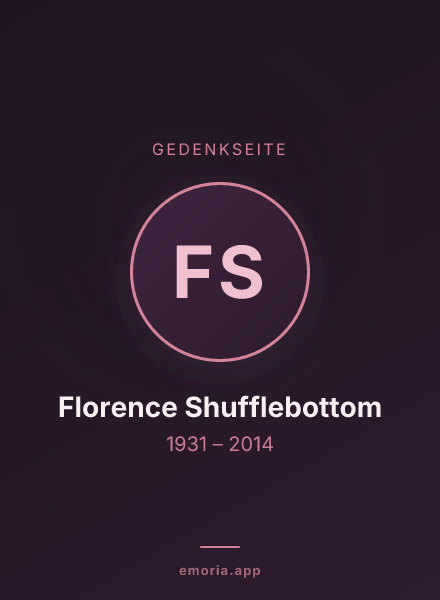 Gedenkportrait von Florence Shufflebottom