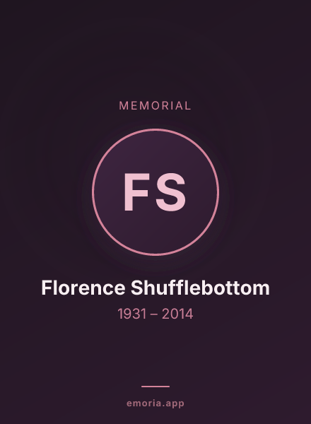 Memorial portrait of Florence Shufflebottom