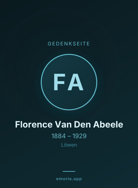Gedenkportrait von Florence Van Den Abeele