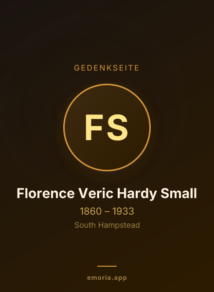 Gedenkportrait von Florence Veric Hardy Small