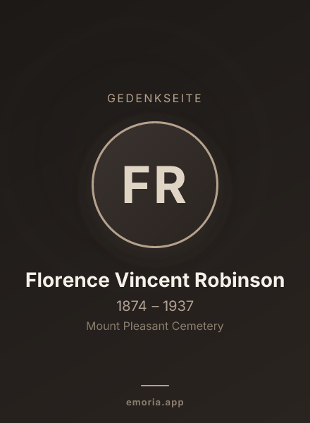Gedenkportrait von Florence Vincent Robinson