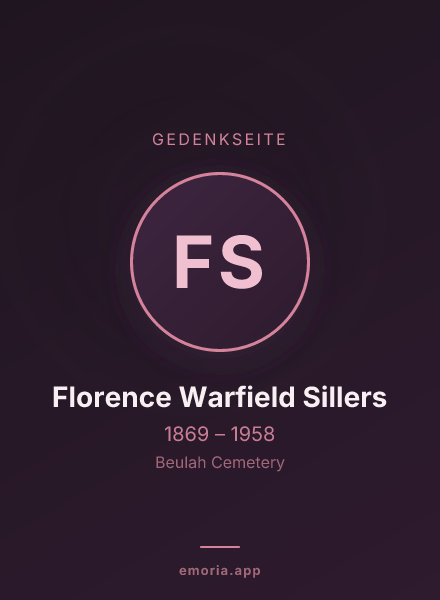 Gedenkportrait von Florence Warfield Sillers