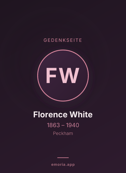 Gedenkportrait von Florence White
