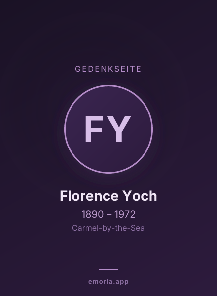 Gedenkportrait von Florence Yoch