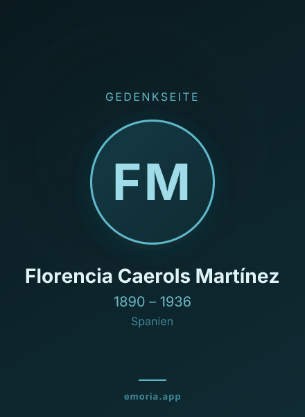 Gedenkportrait von Florencia Caerols Martínez