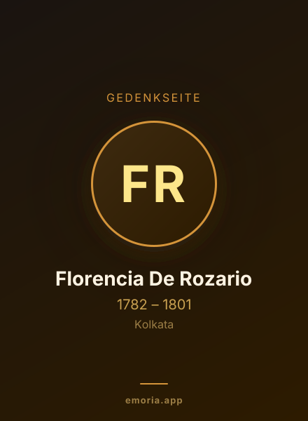 Gedenkportrait von Florencia De Rozario