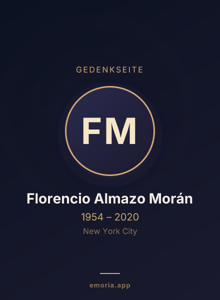 Gedenkportrait von Florencio Almazo Morán