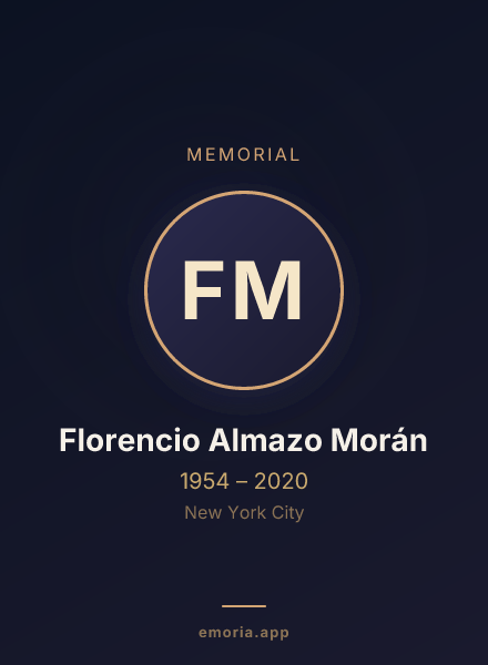Memorial portrait of Florencio Almazo Morán