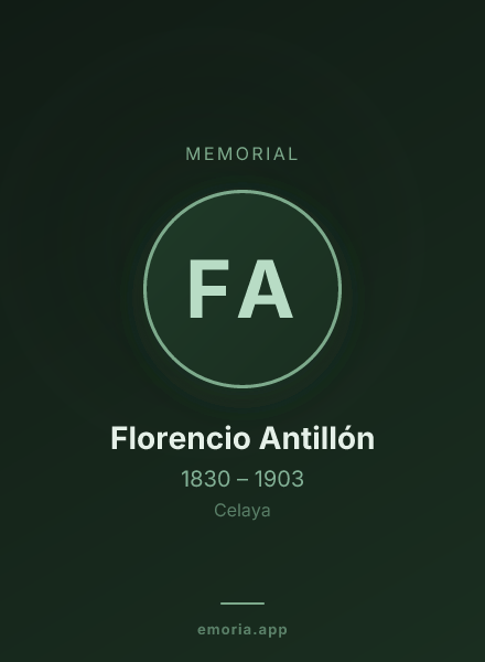 Memorial portrait of Florencio Antillón
