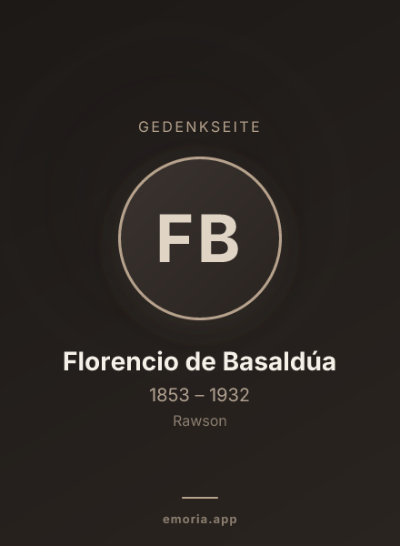 Gedenkportrait von Florencio de Basaldúa