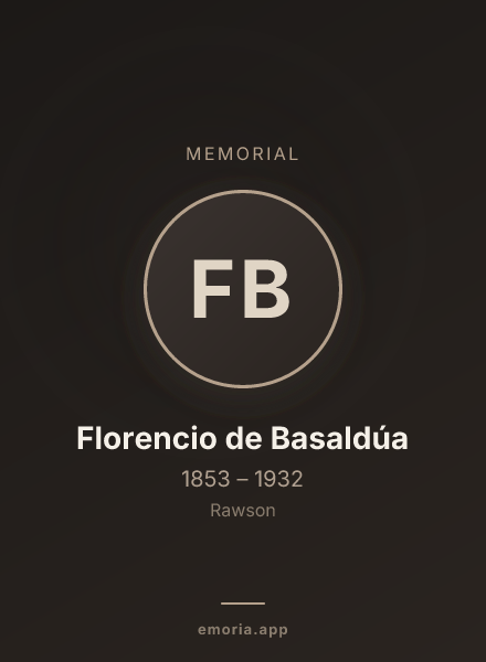 Memorial portrait of Florencio de Basaldúa