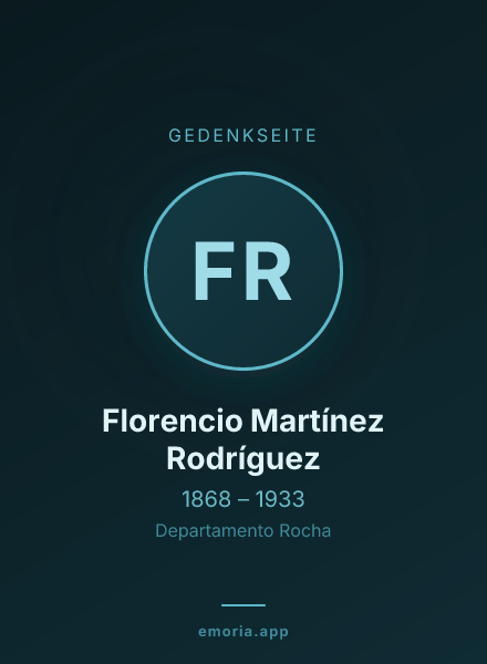 Gedenkportrait von Florencio Martínez Rodríguez