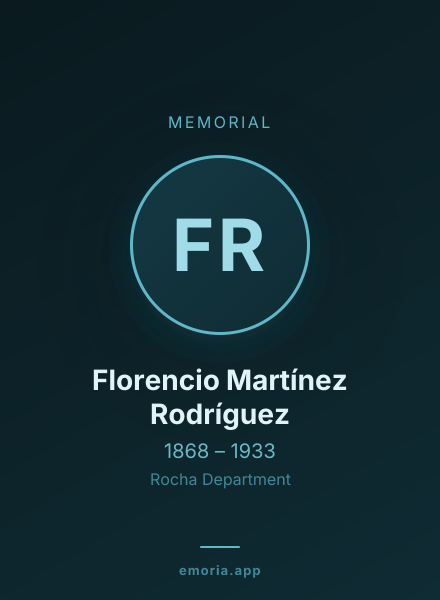 Memorial portrait of Florencio Martínez Rodríguez