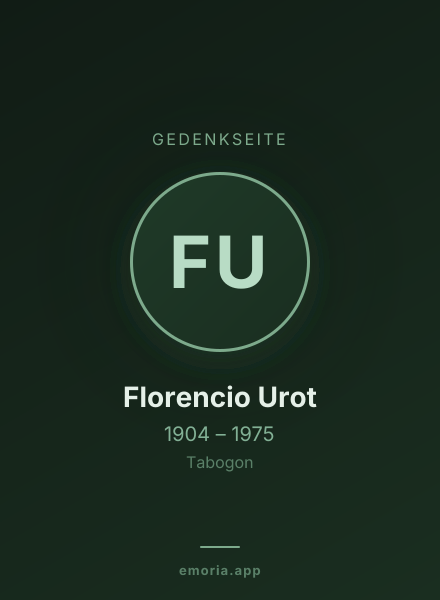 Gedenkportrait von Florencio Urot