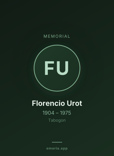 Memorial portrait of Florencio Urot