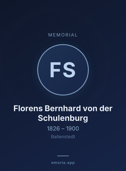 Memorial portrait of Florens Bernhard von der Schulenburg
