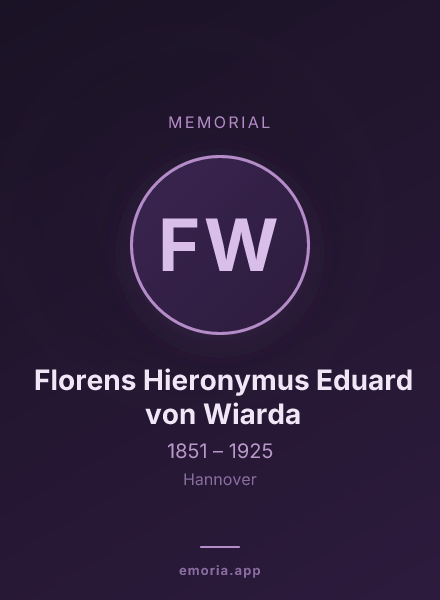 Memorial portrait of Florens Hieronymus Eduard von Wiarda