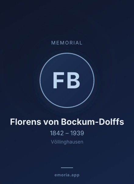 Memorial portrait of Florens von Bockum-Dolffs