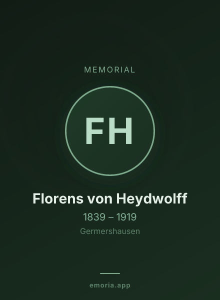 Memorial portrait of Florens von Heydwolff