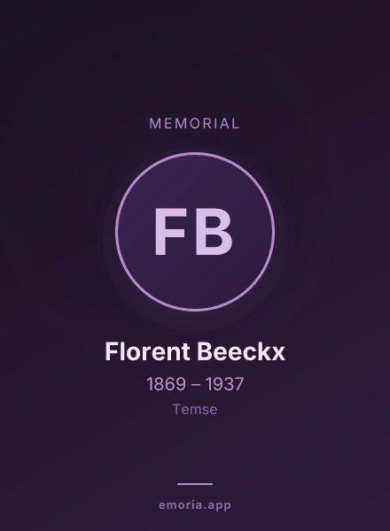 Memorial portrait of Florent Beeckx
