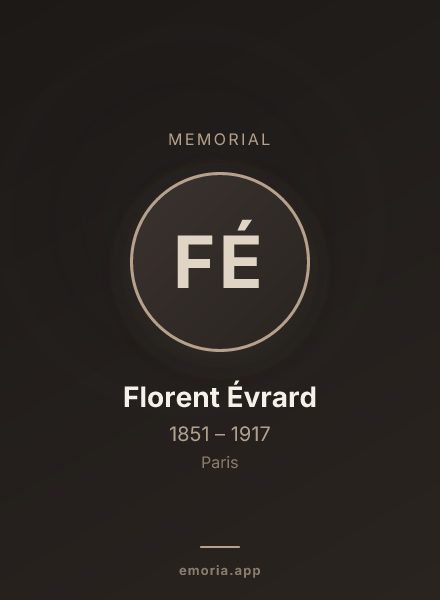 Memorial portrait of Florent Évrard