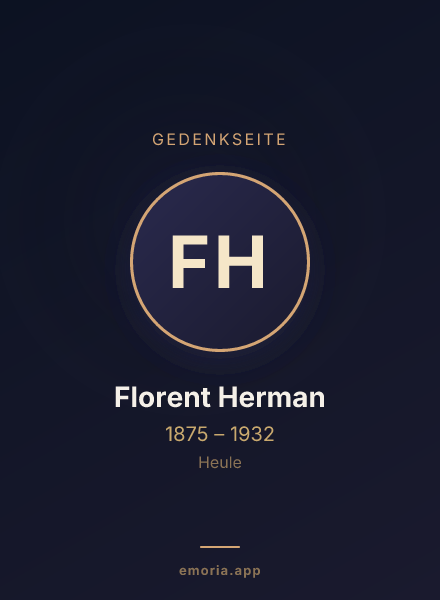 Gedenkportrait von Florent Herman
