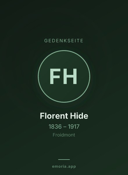Gedenkportrait von Florent Hide