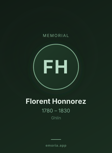 Memorial portrait of Florent Honnorez