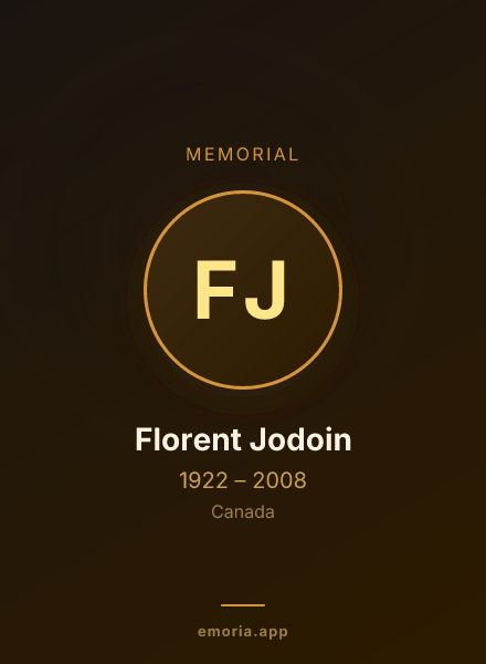 Memorial portrait of Florent Jodoin