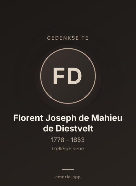 Gedenkportrait von Florent Joseph de Mahieu de Diestvelt