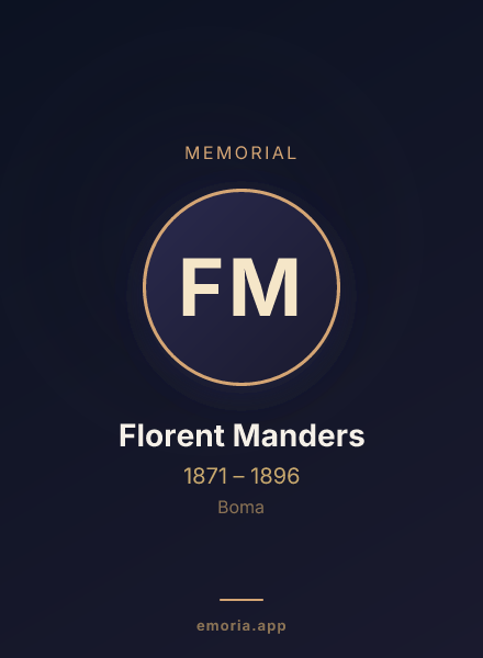 Memorial portrait of Florent Manders