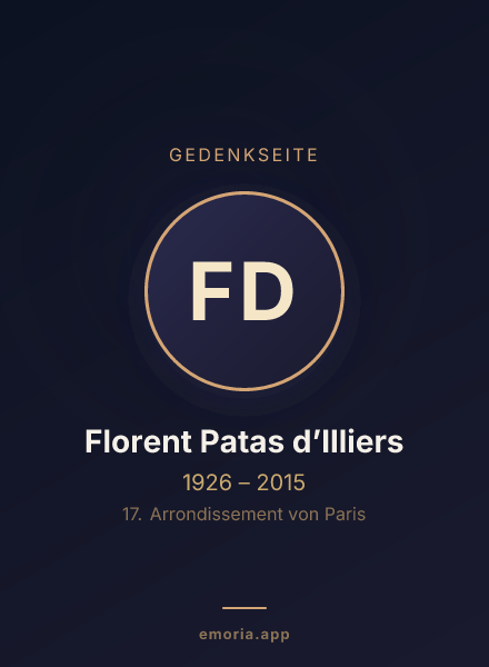 Gedenkportrait von Florent Patas d’Illiers
