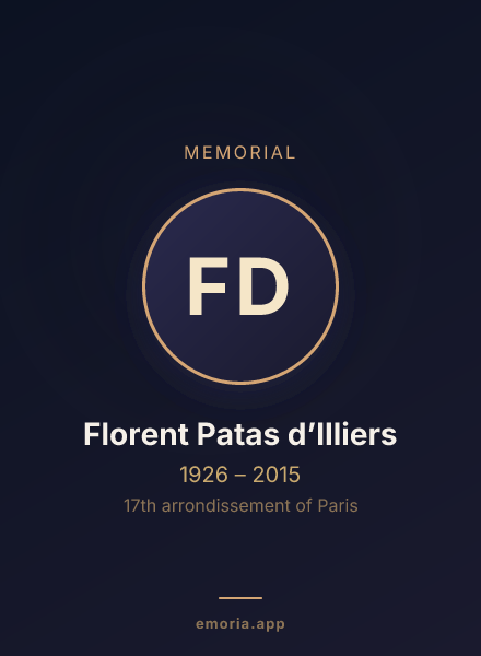 Memorial portrait of Florent Patas d’Illiers
