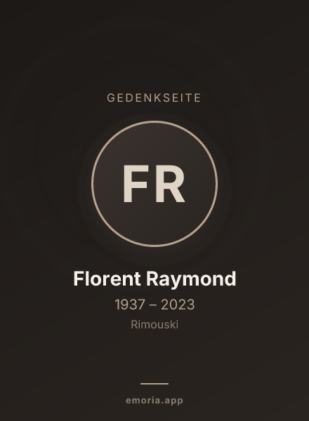 Gedenkportrait von Florent Raymond