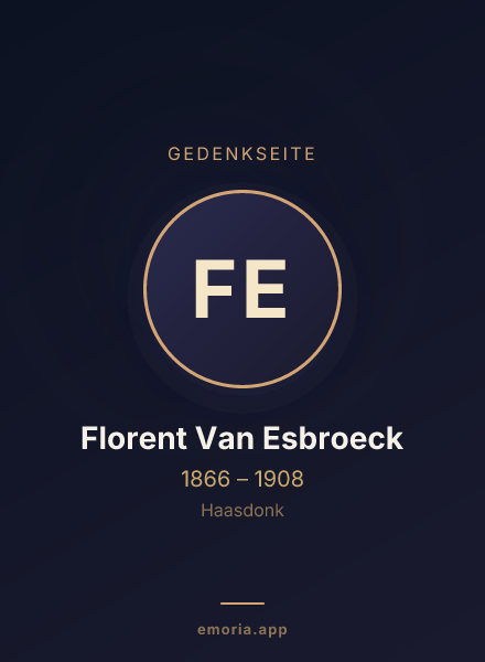 Gedenkportrait von Florent Van Esbroeck