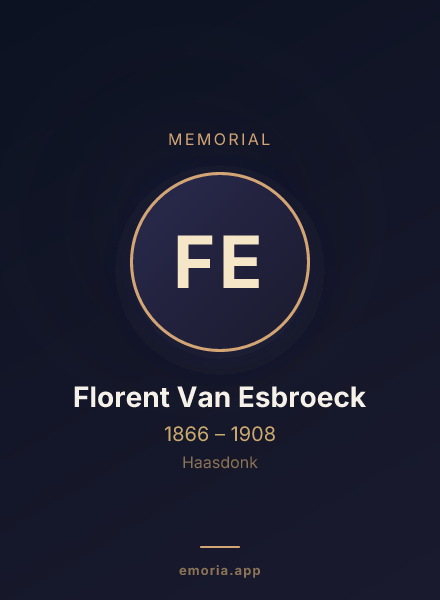 Memorial portrait of Florent Van Esbroeck