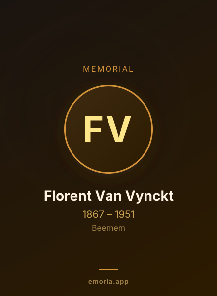 Memorial portrait of Florent Van Vynckt