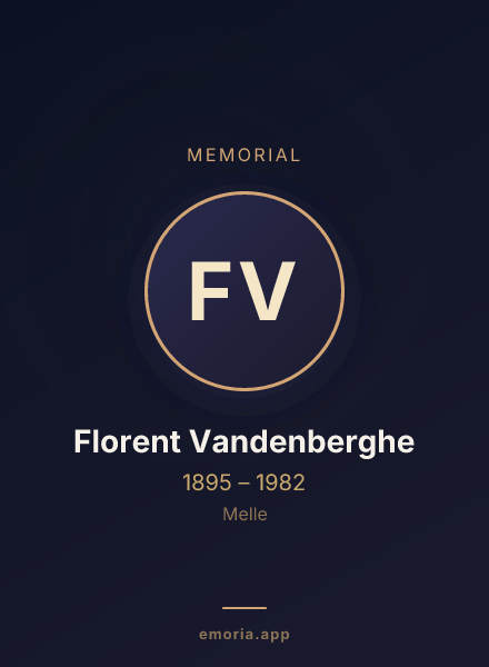 Memorial portrait of Florent Vandenberghe