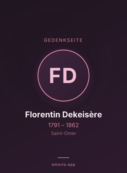 Gedenkportrait von Florentin Dekeisère