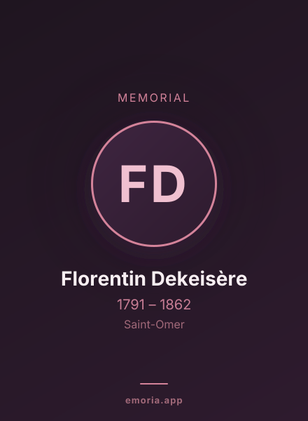 Memorial portrait of Florentin Dekeisère