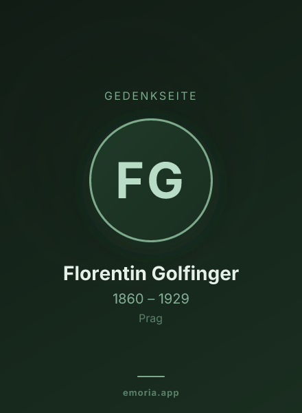 Gedenkportrait von Florentin Golfinger