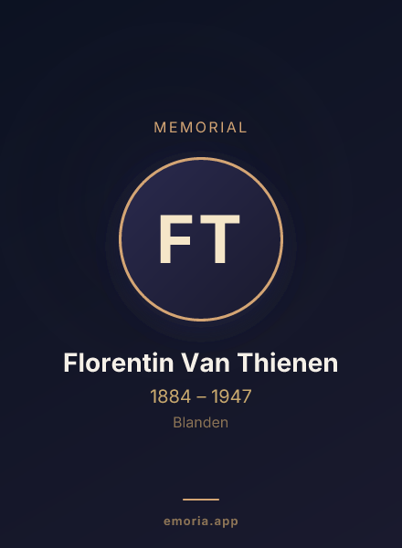 Memorial portrait of Florentin Van Thienen