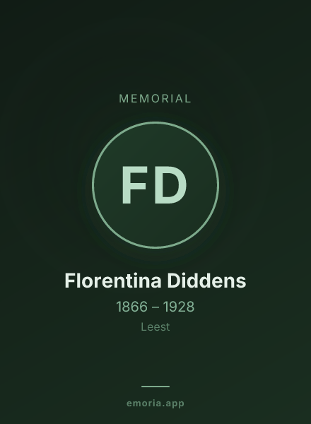 Memorial portrait of Florentina Diddens