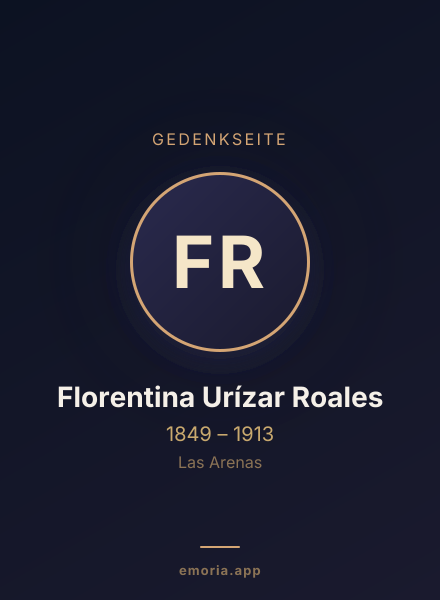 Gedenkportrait von Florentina Urízar Roales
