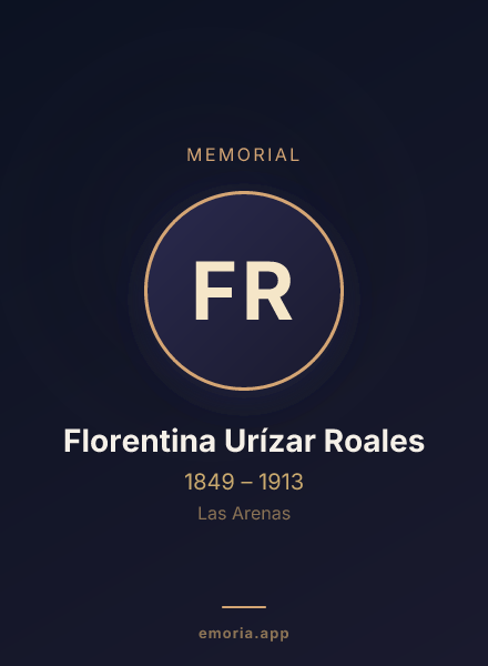 Memorial portrait of Florentina Urízar Roales