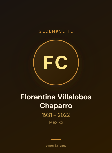 Gedenkportrait von Florentina Villalobos Chaparro