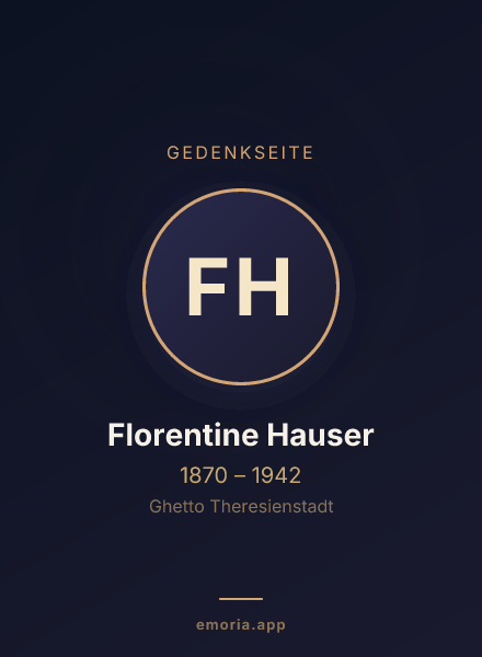 Gedenkportrait von Florentine Hauser