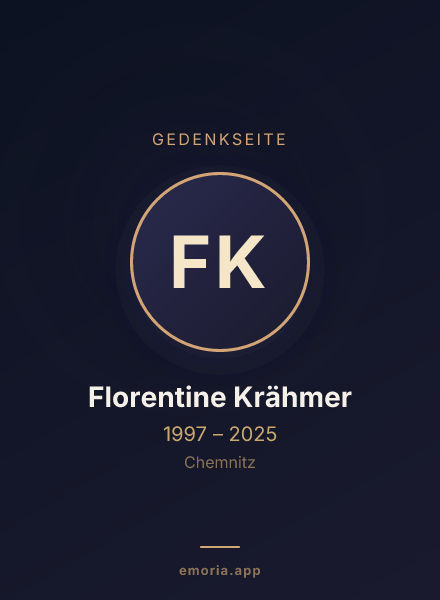 Gedenkportrait von Florentine Krähmer